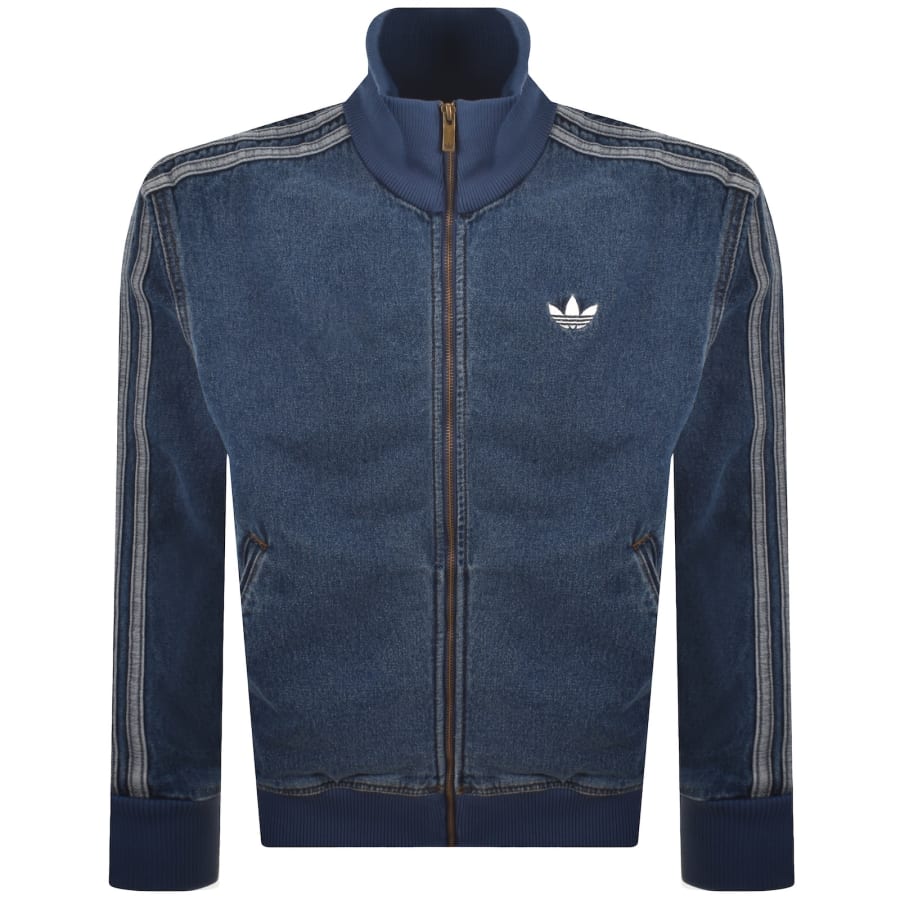 adidas Originals Firebird Denim Track Top Blue | Mainline Menswear us